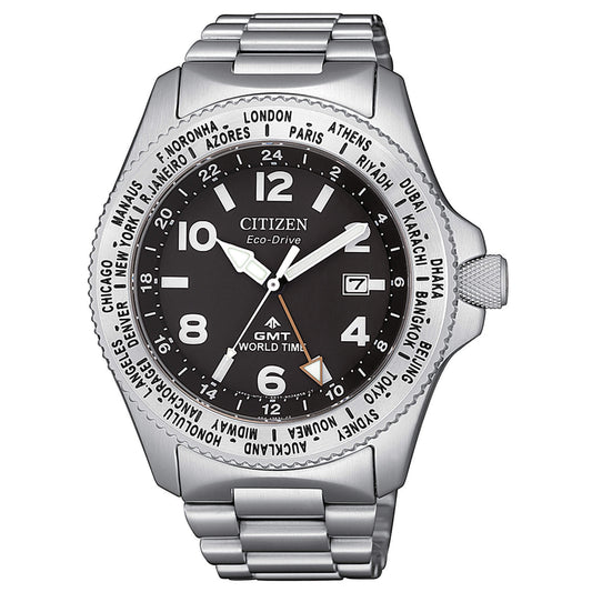Orologio Uomo GMT Eco-Drive
